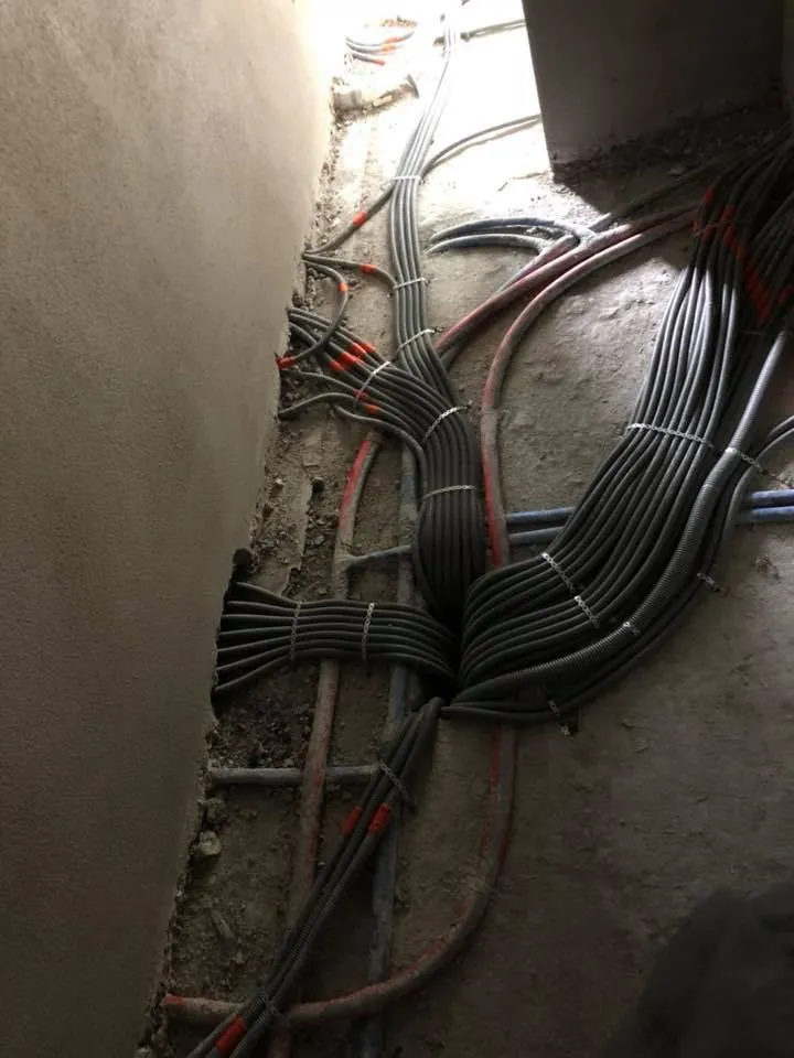 Kabelverlegung im Rohbau